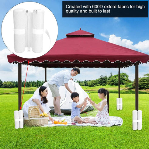 Valentine's Day Carnival Canopy Weight Popup Sunshade Tent Foot Canopy Weighted Sand Bags(White)...