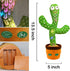 Talking Cactus Toy,Volume Adjustment Dancing Cactus Mimicking Toy,Sing Record Repeat What You Say Sunny Cactus Light Up Cactus Baby Toy Funny Gift...