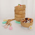 Baby Bowls and Spoons, Baby Bamboo Bowl and Spoon | Silicone Suction | Bamboo Baby Bowls for Baby | Baby Bowls First Stage | Baby Wood Bowls (Cyan...