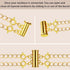 OHINGLT Necklace Layering Clasps Magnetic Slide Lock Clasp Necklace Connector Multi Strands Slide Tube Clasps...