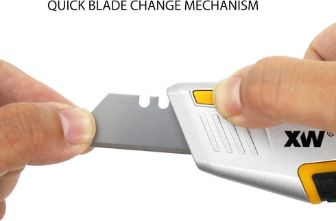 XW Auto Loading Utility Knife, 3-Position Retractable Box Cutter with 5 Pre-loaded Blades, Bonus 10 Blades Included...
