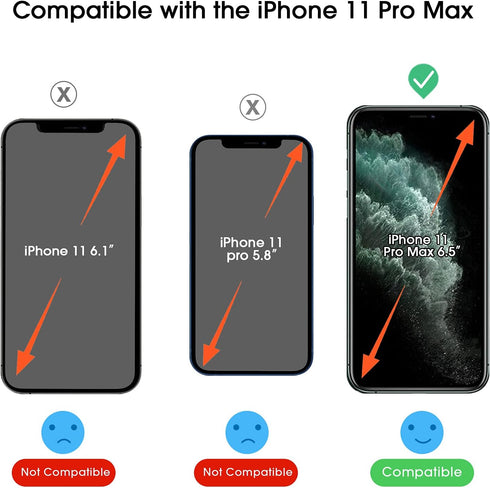 amFilm 2 Pack OneTouch Glass Screen Protector for iPhone 11 Pro Max (6.5") with Easy Installation Kit...