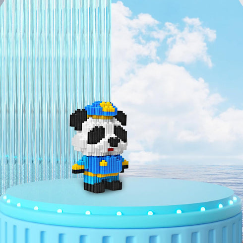 Larcele Micro Building Blocks Animal Set, DIY Mini 3D Building Toy Bricks,339 Dots KLJM-10 (Police Panda)...