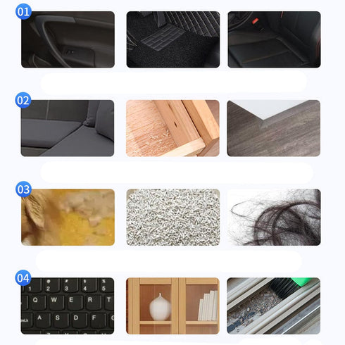 Mini Nail Dust Vacuum, Desktop Vacuum Cleaner Large Suction Brush Head Prevent Heating for Crumbs (Blue)...