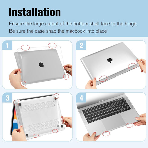 Fintie Case for MacBook Air 13 Inch A2337 (M1) / A2179 / A1932 (2022 2021 2020 2019 2018 Release) - Snap On Hard Shell Case Cover for MacBook Air ...
