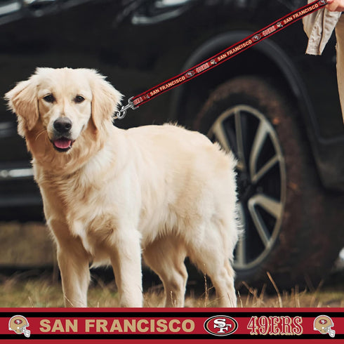 NFL PET Leash San Francisco 49ers Dog Leash, Large Football Team Leash for Dogs & Cats. A Shiny & Colorful Cat Leash & Dog Leash Licensed by The N...