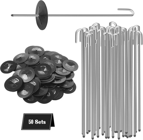 Solar Panel Bird Guard Fastener Clips,50 Sets Critter Guard Clips for Attaching Wire Mesh to Solar Panels,Stainless Steel Fastener Clips,Solar Pan...