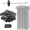 Solar Panel Bird Guard Fastener Clips,50 Sets Critter Guard Clips for Attaching Wire Mesh to Solar Panels,Stainless Steel Fastener Clips,Solar Pan...