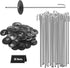 Solar Panel Bird Guard Fastener Clips,50 Sets Critter Guard Clips for Attaching Wire Mesh to Solar Panels,Stainless Steel Fastener Clips,Solar Pan...