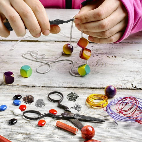 2100 Pieces Brass Tube Crimp Beads and Bead Crimping Pliers findTop Knot Covers, Crimp Bead Covers, Crimp Tubes and Wire Guardians with Crimping P...