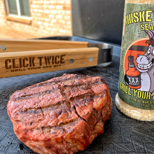 Whiskey Smoked Sea Salt by Grill Your As Off - BBQ Rub - Award Winning BBQ & Grill Seasoning for Beef, Steak, Burgers, Pork & Chicken - MSG & Glut...