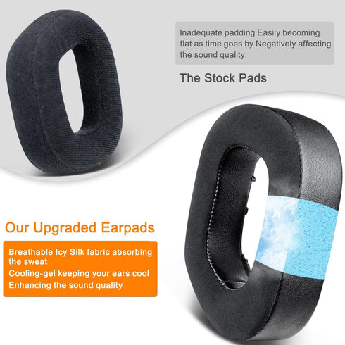 SOULWIT Cooling-Gel Earpads Replacement for Corsair HS80 Max/HS80 USB Wired/HS 80 RGB Wireless Gaming Headsets, Ear Pads Cushions with High-Densit...