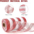 LaRibbons Deco Mesh Ribbon?6 inch x 30 feet Each Roll?Metallic Foil Red and White Rolls for Wreaths, Swags and Christmas Tree Decoration?4 Roll...