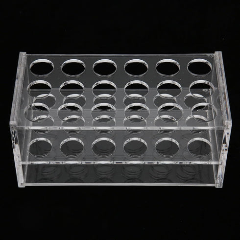 17mm Test Tube Rack with 18 Holes - Durable Transparent Centrifuge Tube Holder for 10ml and 15ml Test Tubes...