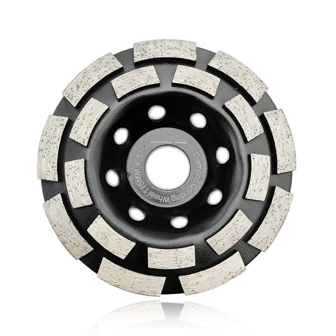SHDIATOOL 4-1/2 Inch Double Row Diamond Grinding Cup Wheel for Concrete Granite Marble Masonry Brick Fits 7/8 Inch Arbor...