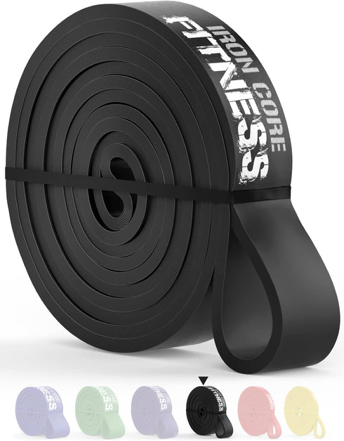 Pull Up Assistance Resistance Bands by Iron Core Fitness- Strength Power Flexibility Training at Home or Gym. Ebooks and Workout Chart Included....