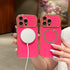 for iPhone 14 Pro Max Case Magnetic,for Women Girls Soft Cute Wave Frame Curly Shape Love Heart Luxury Plating Phone Case Compatible with MagSafe ...