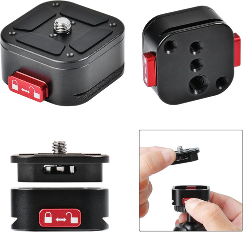 Quick Release Plate, Camera Tripod Mount Arca Swiss QR Plate Fast Claw Clamp Compatible with Canon Sony Nikon Pentax DSLR/SLR/Zhiyun/Feiyu/DJI/Moz...