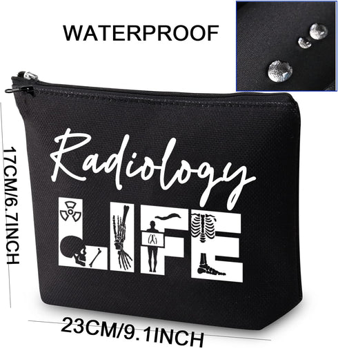 Radiology Life Makeup Bag Radiology Tech Cosmetic Bag Radiology Technician Radiology Gifts Future X-Ray Tech Graduation Gift...
