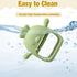 4 Packs Baby Teething Toy Silicone Teething Toys for Babies Over 6 Months Anti Dropping Wrist Hand Teethers Mitten Chick Baby Chew Toys for Suckin...