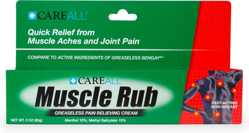 CareAll Muscle Rub Non-Greasy Cream 3.0 oz. Ultra Strength. Relief from Minor Aches and Pains in Muscles and Joints. 10% Menthol & 15% Methyl Sali...