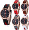 CdyBox Wholesale 5 Pack PU Leather Watch Analog Quartz Wristwatches for Women Men Lady Teen Girl...
