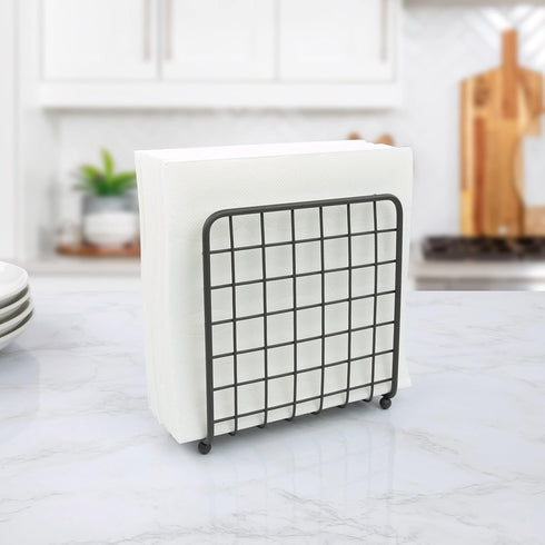 Spectrum Diversified Grid Napkin Holder, Industrial Gray...