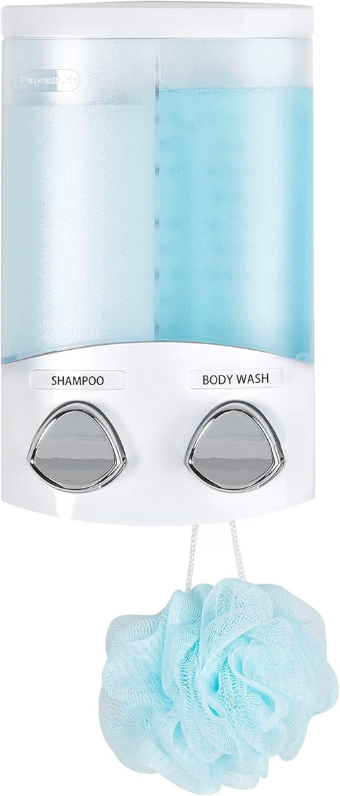 Better Living Products, White 76254-1 Euro Series 2-Chamber Soap and Shower Dispenser...