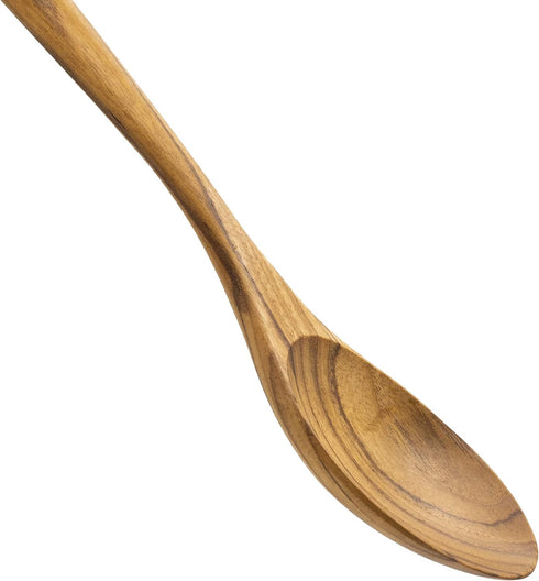 FAAY 13.5" Teak Cooking Spoon, Wooden Spoon, Mixing Spoon Handcraft from Teak | Healthy and High Moist Resistance for Non Stick Cookware...