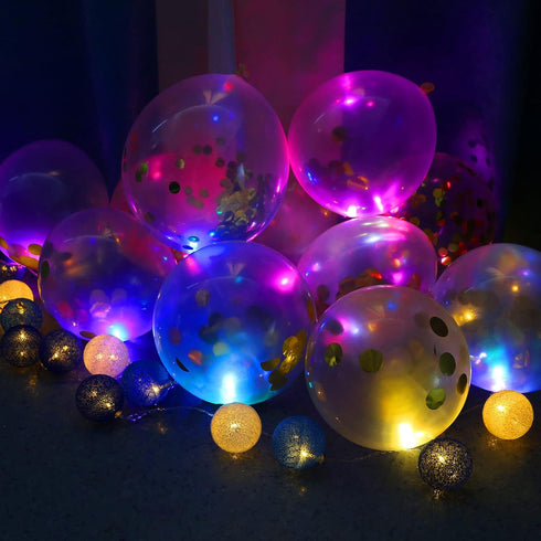 Non-Blinking LED Balloon Lights for Balloon Paper Lantern Party Decoration (Red, Pack of 24)...