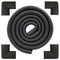 M2cbridge U Shape Extra Thick Furniture Table Edge Protectors Foam Baby Safety Bumper Guard 6.5 Ft (Black with 4 Corners)...