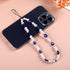 Beaded Phone Charm, Evil Eye Beaded Lanyard Wrist Strap Gemstone Phone Charm Handmade Phone Chain Strap Keychain for Men Women Girls Cell Phone St...