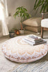 Indian Mandala Cotton Handmade Gold Ombre Round Floor Pillow Ethnic Floor Cushion Case Yoga Mat 32 x 32 Inch Kids Bean Bag Pet Dog Bed Car Chair S...