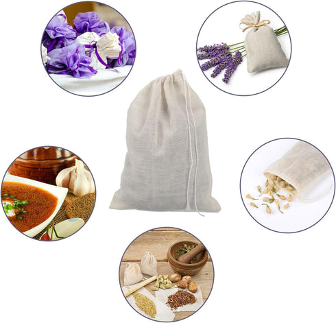 Pangda 30 Pack Muslin Drawstring Cotton Bags for Gifts (5 x 7 Inch)...