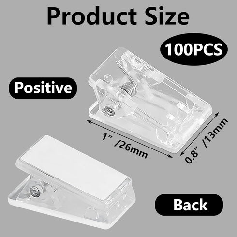 120 pcs Self-Adhesive Clips Wall Tapestry Clips Plastic Sticky Hanging Spring Photo Clips Poster Clips for Office Home Poster Photo Halloween Chri...