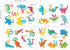 DECOWALL DS-8033 A-Z Dinosaur Alphabet (Small) Kids Wall Stickers Decals Peel and Stick Removable for Nursery Bedroom Living Room Art murals Decor...