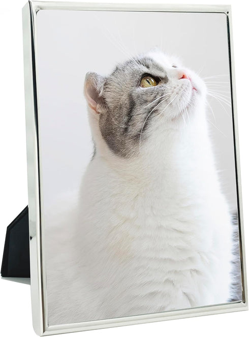 DECANIT 3.5x5 Picture Frame Metal, Thin Profile Photo Frame 3.5 by 5 Inch, Display for Wall or Tabletop,Silver...