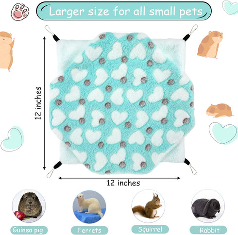 Boao 2 Pcs Guinea Pig Rat Hammock Guinea Pig Hamster Ferret Hanging Hammock Guinea Pig Accessories for Small Animals Chinchilla Parrot Sugar Glide...