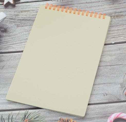 Yansanido Top Bound Spiral Notebook, 4 Pcs 4 Color A5 Size Thick Plastic Hardcover 7mm College Ruled Paper 80 Sheets (160 Pages) Journal for Schoo...