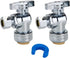SUNGATOR 2-Pack Angle Stop Valve, Angle Water Shut Off Valve 1/2 x 3/8 Inch Compression, Toilet Water Valve, 1/4 Turn, No Lead Brass Push to Conne...
