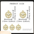 50 Pieces Gold Alloy Crystal Rhinestone Ronud Six-Pointed Star Charms Celestial Hexagram Galaxy Pendants for DIY Earring Necklace Bracelet Jewelry...