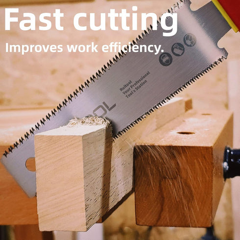 RUITOOL Japanese Hand Saw 6 Inch Pull Saw Double Edge SK5 Flexible Blade 11/17 TPI Non-slip Handle Flush Cut Saw Wood Saw for Woodworking Tools...