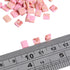 Pink Imperial Jasper Stone Tila Beads 5x5mm Square 2-Hole Spacer Beads for DIY Bracelet Earring Making 15"/Strand...