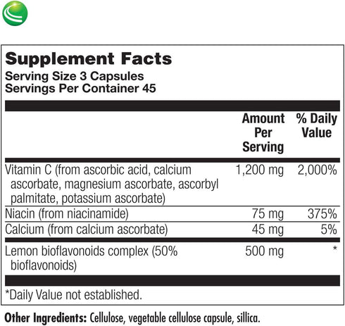 Nutra BioGenesis - BioPotent C - Vitamin C and Lemon Bioflavonoids for Immune, Musculoskeletal and Antioxidant Support - 135 Capsules...
