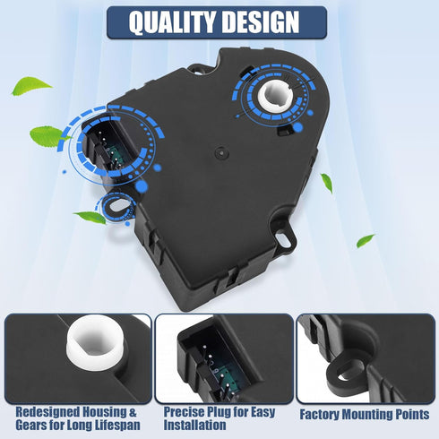 604-106 HVAC Blend Door Actuator Compatible with 1994-2012 Chevy Silverado 1500 2500 Suburban Tahoe GMC Sierra Yukon XL Cadillac Escalade H2, 8901...