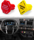 Parking and Air Brake Knobs for Semi Trucks Threaded Fit for Peterbilt Kenworth Volvo and Western Star Truck Yellow Parking Brake Knob and Red Tra...