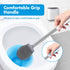 Toilet Brush,Toilet Brush and Holder, Silicone Flexible Toilet Bowl Brush Head with Ventilated Holder, Wall Mounted Compact Toilet Brush Set for B...