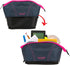 Five Star Pencil Pouch, Pen Case, Storage Organizer for School Supplies Earbuds Chargers Cables Makeup, Quick View Expandable, Navy/Pink (507610B-...