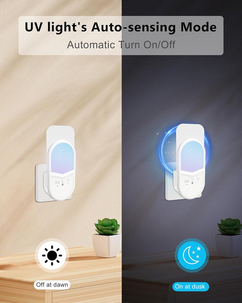 Flying Insect Trap, Remote & Touch Control Fly Trapper, Plug-in Mosquito Killer Indoor Color Changing Night Light, Gnat Moth Catcher 6-Color RGB L...