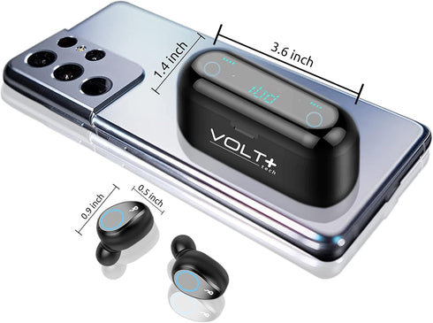 Wireless Earbuds for All Cell Phones, Tabs and Laptops -IPX7 Waterproof V5.3 Bluetooth Headphones with Mic & 40+H Backup -Active Noise Cancelling ...